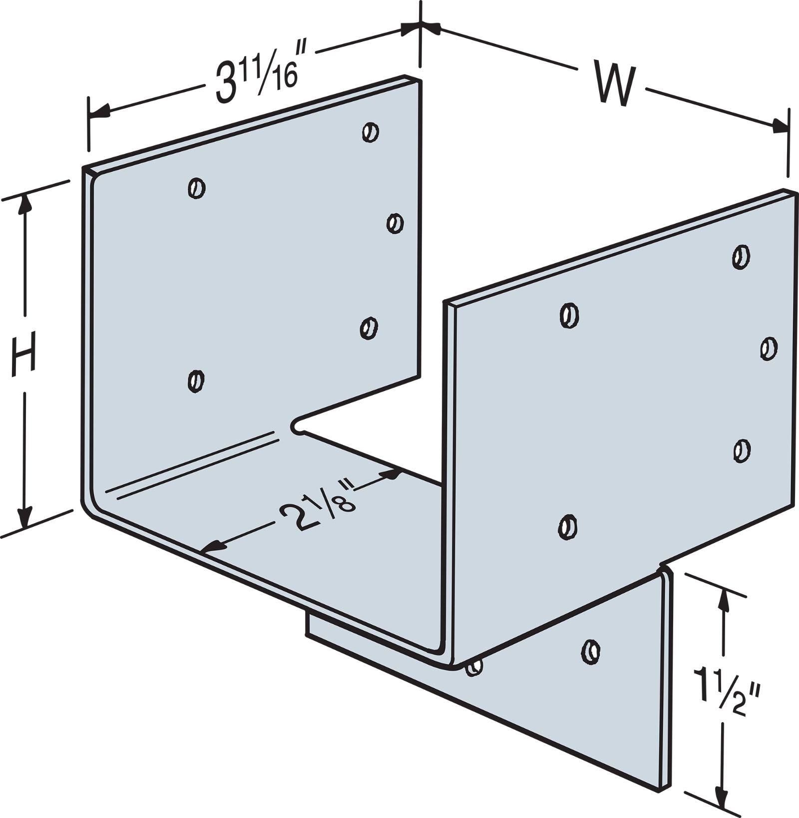 Simpson HH4 4x Header Hanger image 2 of 4