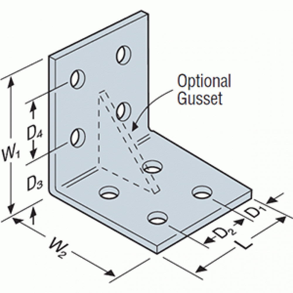 Simpson HL55 5x5 Heavy Angle G90 Galvanized image 2 of 2