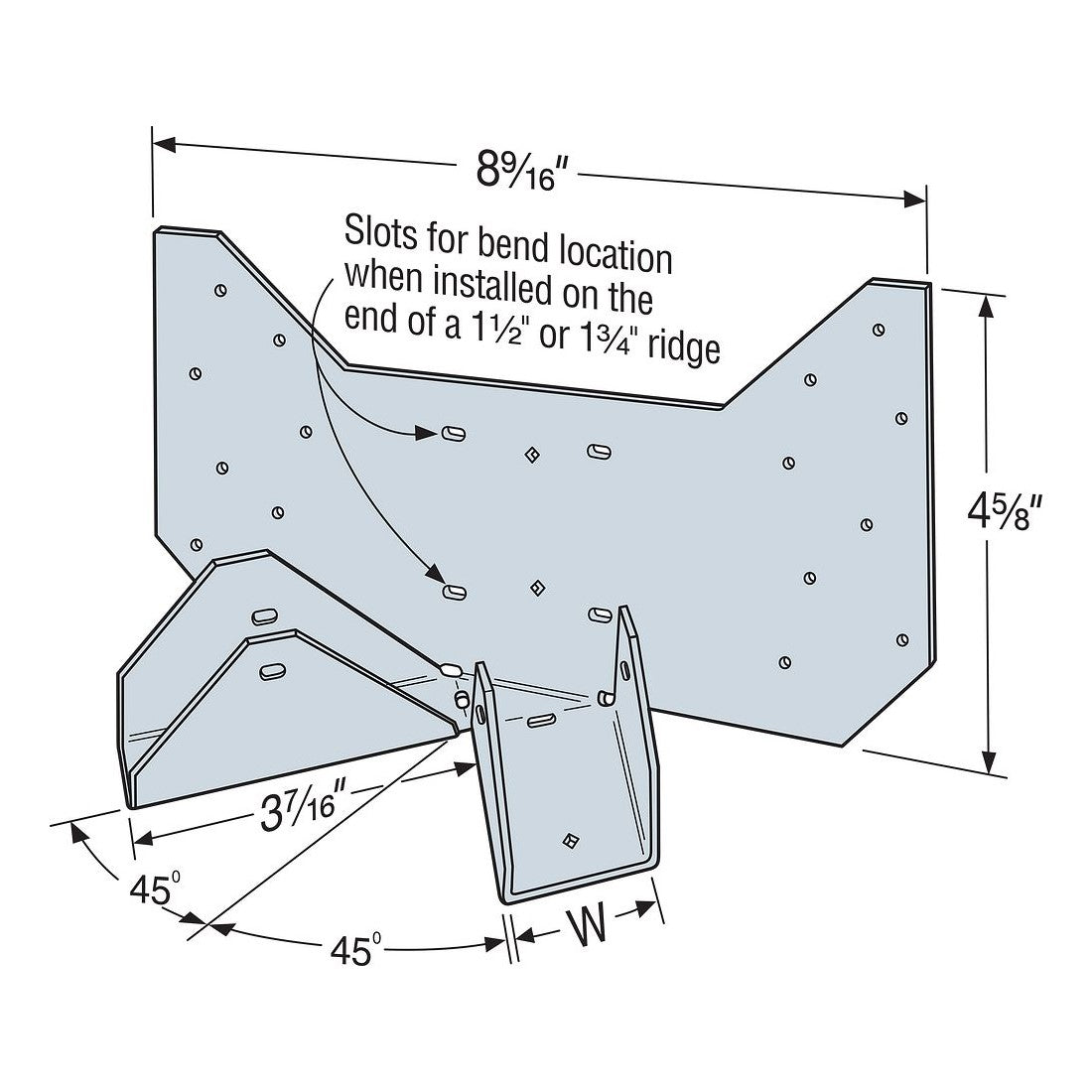 Simpson HRC1.81 Hip-Ridge Connector - Galvanized – Fasteners Plus