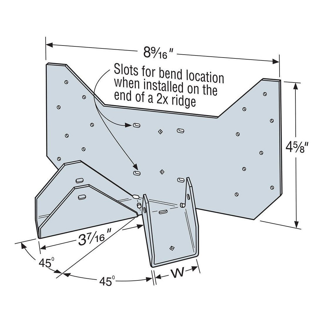 Simpson HRC22 Hip-Ridge Connector - Galvanized