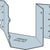 Simpson HSUR26-2 Double Joist Hanger Skewed Right, Galvanized