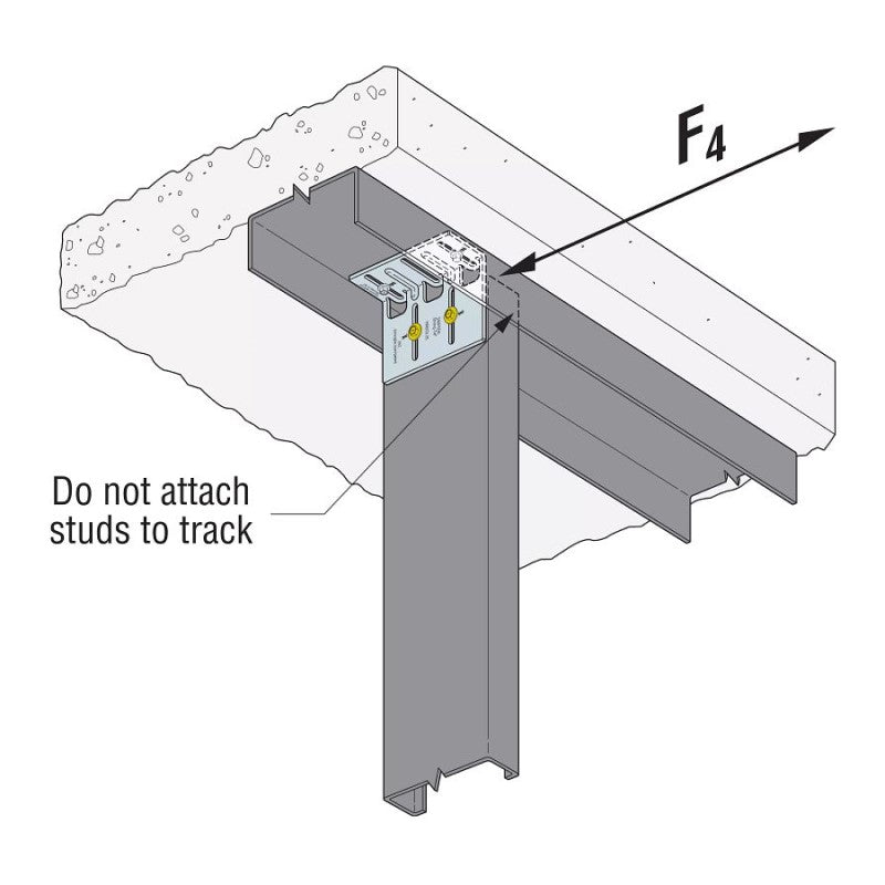 Simpson HWDC5.25-KT25 Head-Of-Wall Drift-Clip Connector, Pkg 25