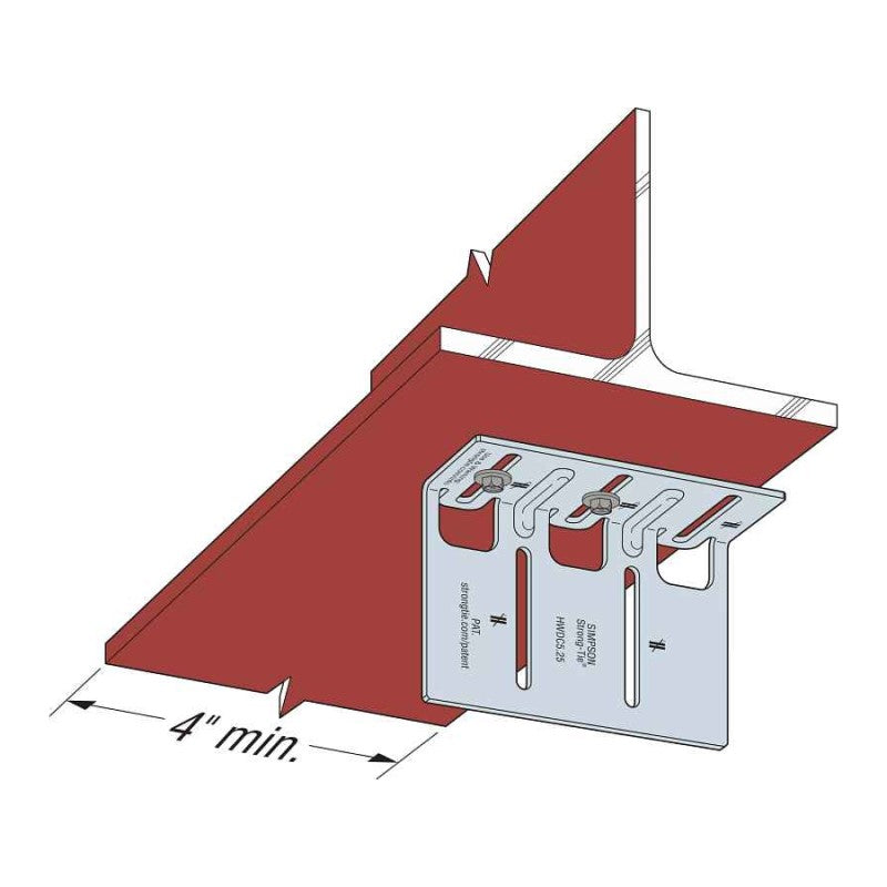 Simpson HWDC5.25-KT25 Head-Of-Wall Drift-Clip Connector, Pkg 25