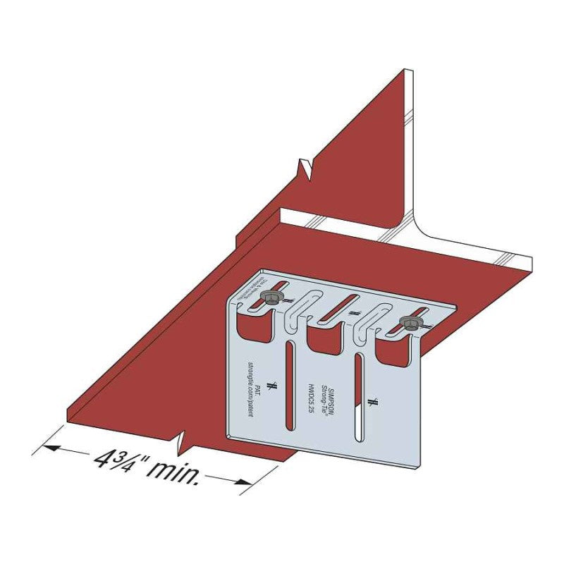 Simpson HWDC5.25-KT25 Head-Of-Wall Drift-Clip Connector, Pkg 25