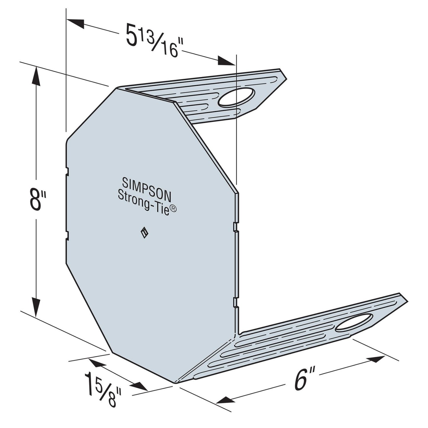 Simpson ICFVL Steel Ledger Connector for ICF Forms, 15 pack