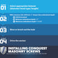 1/4" x 2-3/4" Conquest Hex Concrete Screw, Pkg 100