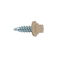 #12 x 34 inch Kwikseal Woodbinder Metal Roofing Stitch Screw Light Stone Pkg 250 image 1 of 2