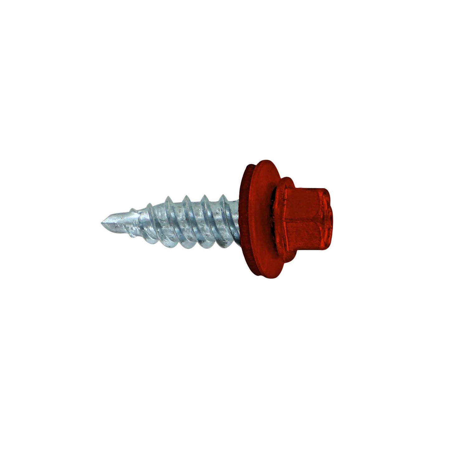 #12 x 34 inch Kwikseal Woodbinder Metal Roofing Stitch Screw Rustic Red Pkg 250 image 1 of 2