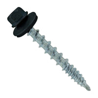 #10 X 112 inch Kwikseal Woodbinder Metal Roofing Screw Black Pkg 250