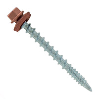 #10 X 2 inch Kwikseal Woodbinder Metal Roofing Screw Copper Pkg 250