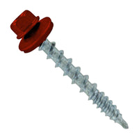 #10 x 112 inch Kwikseal Woodbinder Metal Roofing Screw Rustic Red Pkg 250