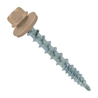 #10 X 112 inch Kwikseal Woodbinder Metal Roofing Screw Tan Pkg 250