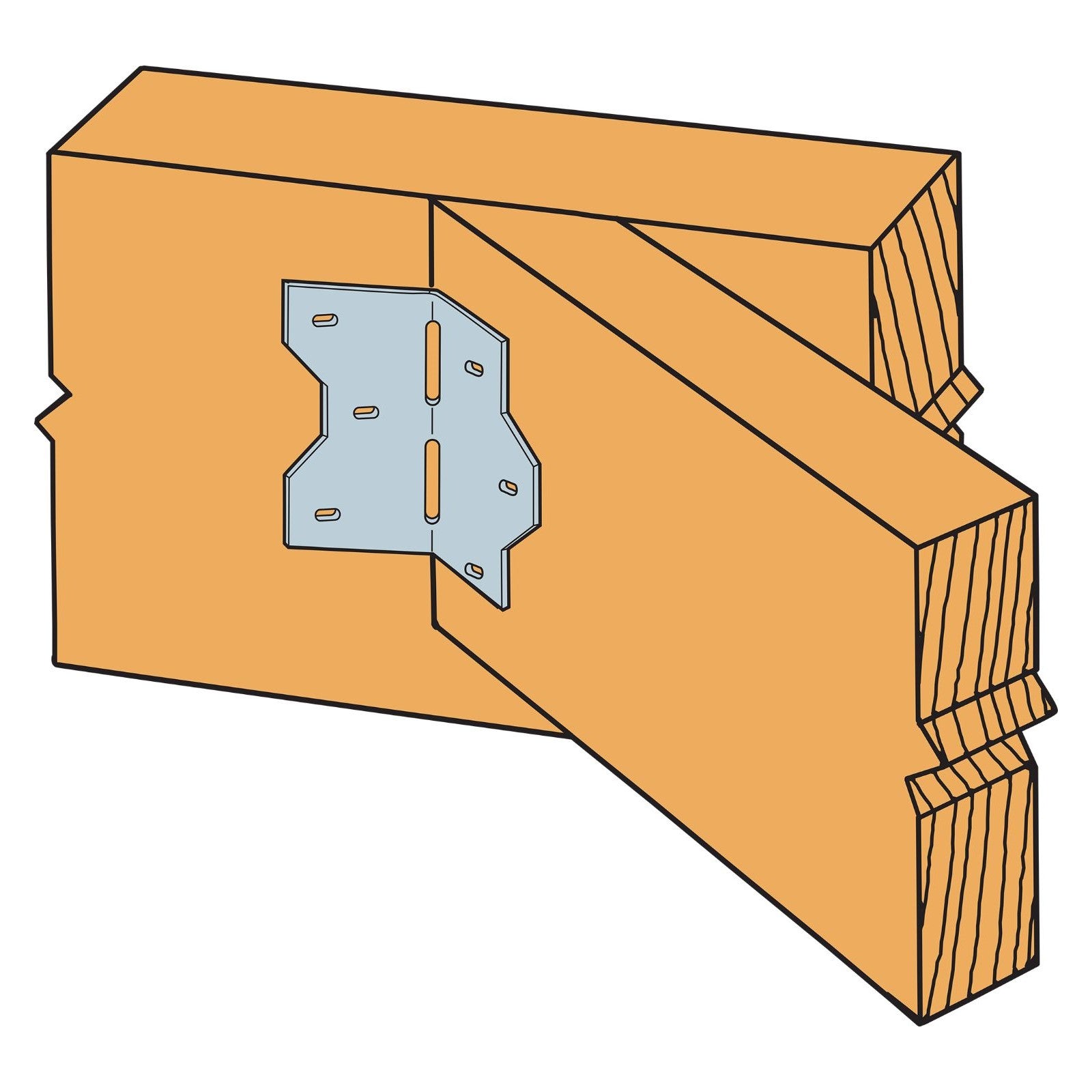 Simpson LS30 338 inch Reinforcing Angle installation