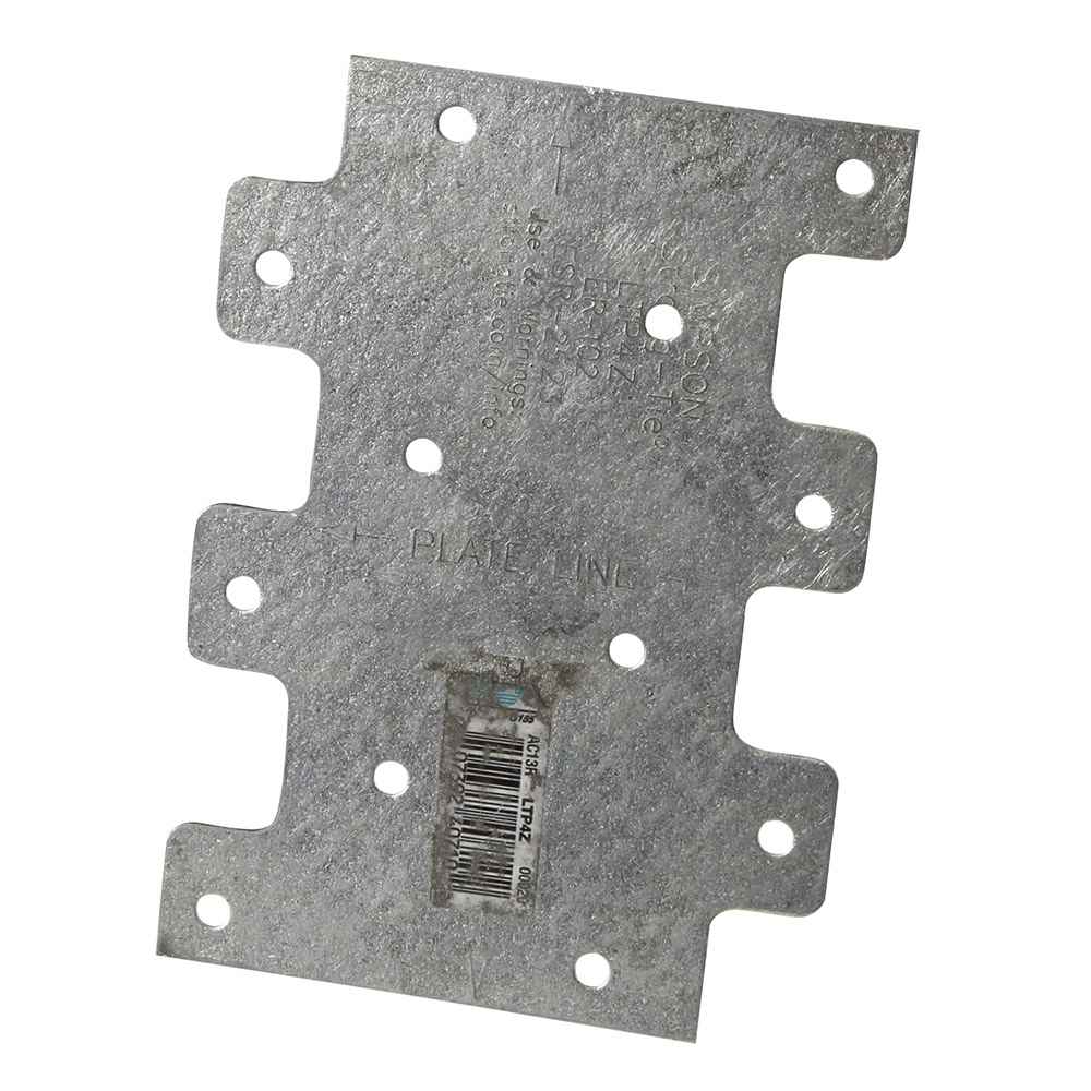 Simpson LTP4Z 3 inch x 414 inch Lateral Tie Plate Zmax Finish image 1 of 2