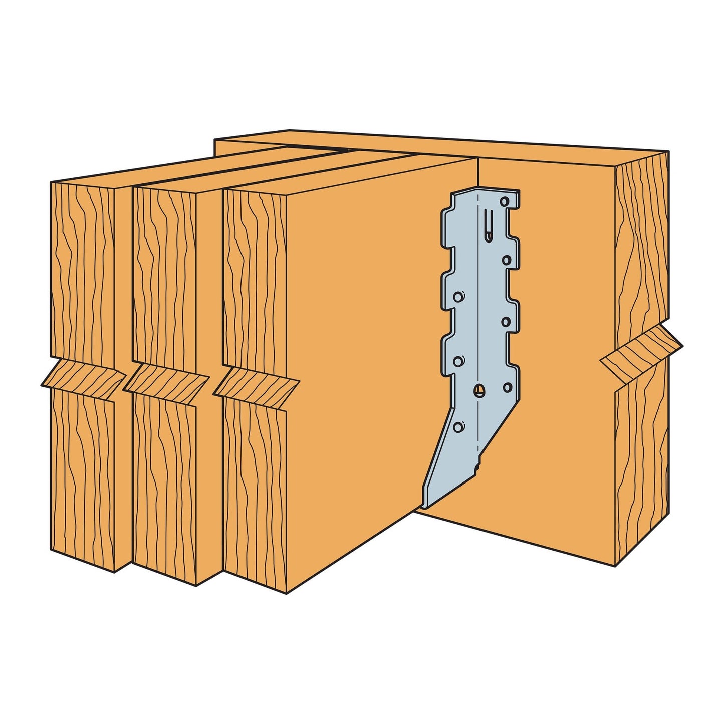 Simpson LUS2103 Triple 2x10 Face Mount Hanger G90 Galvanized image 2 of 2