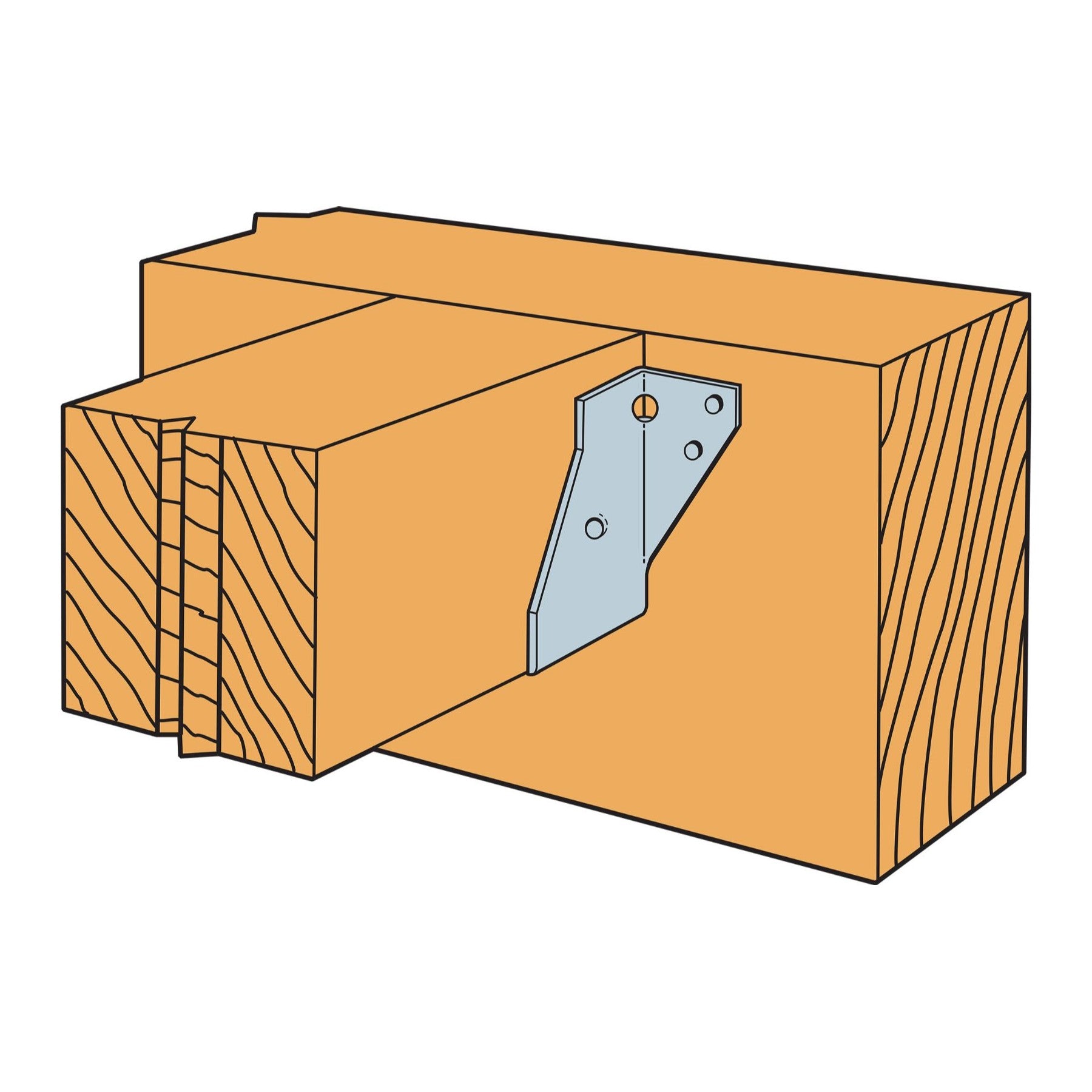 Simpson LUS44 4x4 Face Mount Hanger G90 Galvanized image 2 of 2