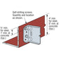 Simpson MFCB43.5-R25 Bypass Framing Fixed-Clip Connector, Pkg 25