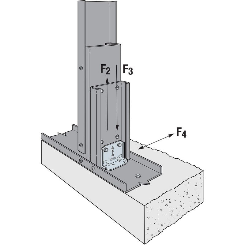 Simpson MFCB45.5-R25 Bypass Framing Fixed-Clip Connector, Pkg 25