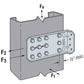 Simpson MFCB43.5-R25 Bypass Framing Fixed-Clip Connector, Pkg 25