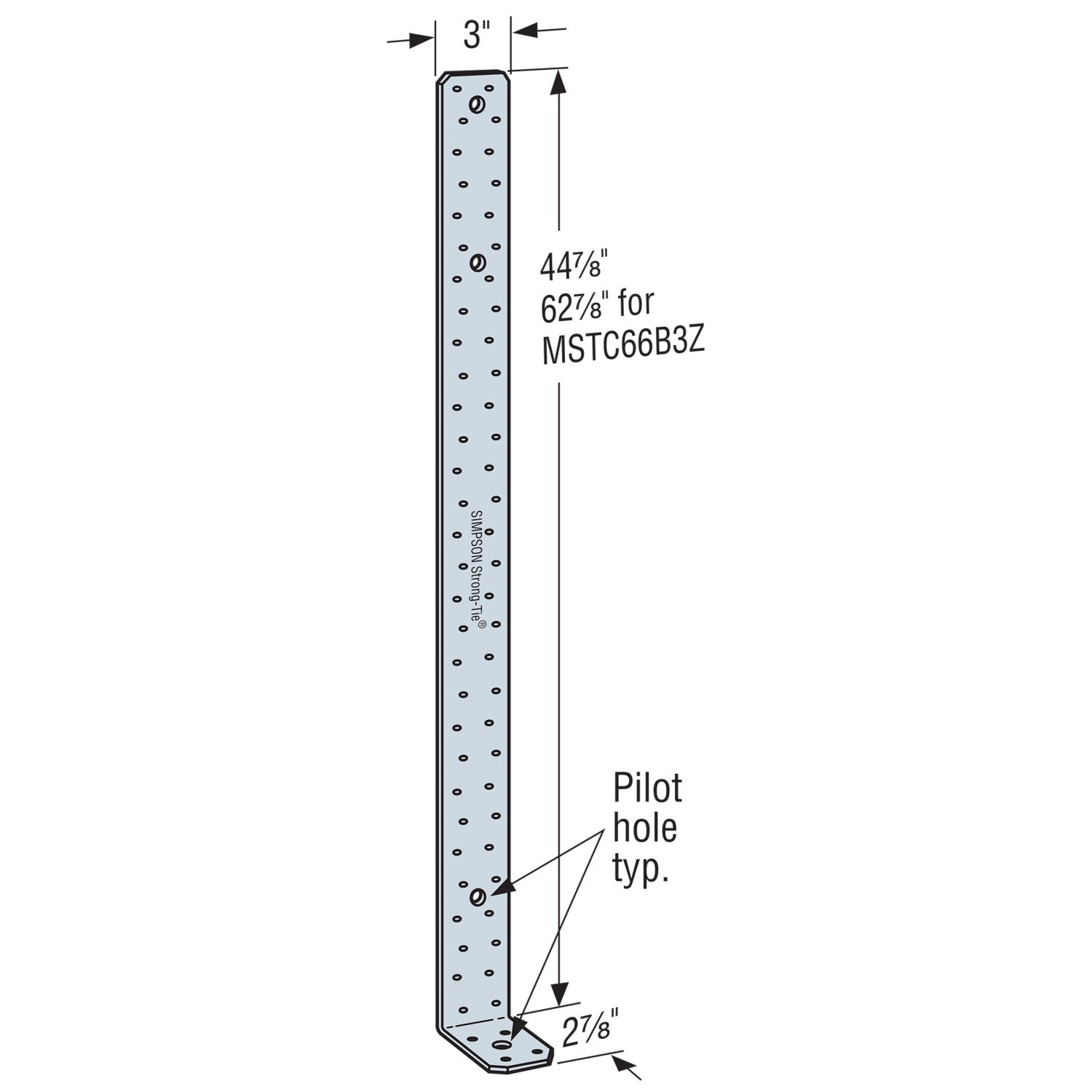 MSTC48B3 Pre-Bent Strap Callout
