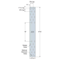 MTWS48-5.5 Mass Timber Washer Strap Illustration