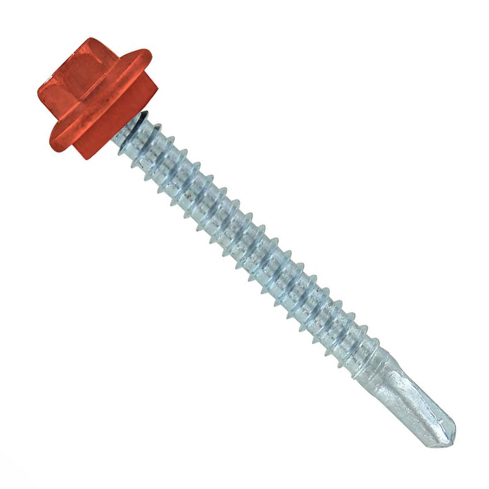 #12 x 2 inch Maxx Steelbinder Metal Roofing Screw Copper Pkg 250