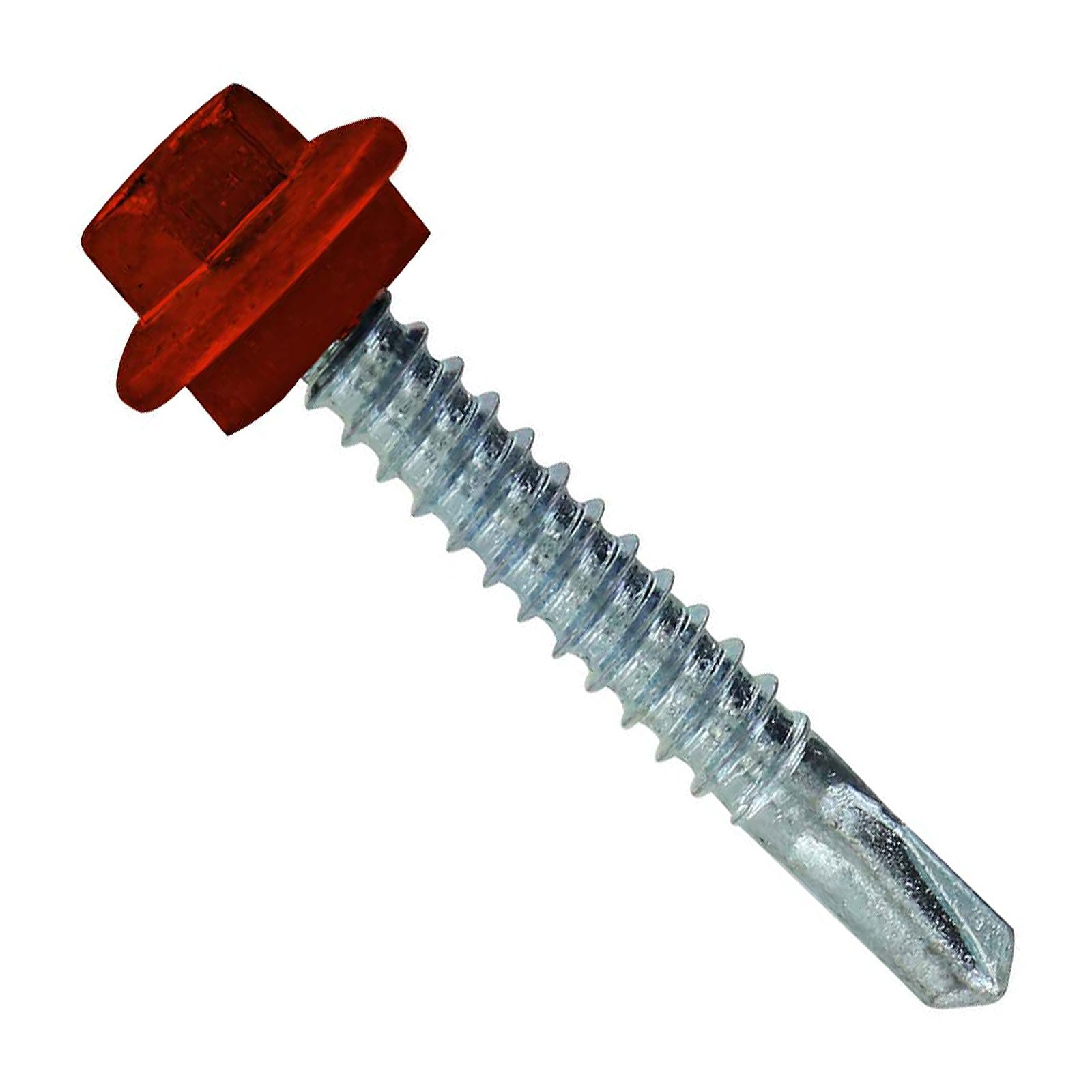 #12 X 112 inch Maxx Steelbinder Metal Roofing Screw Rustic Red Pkg 250