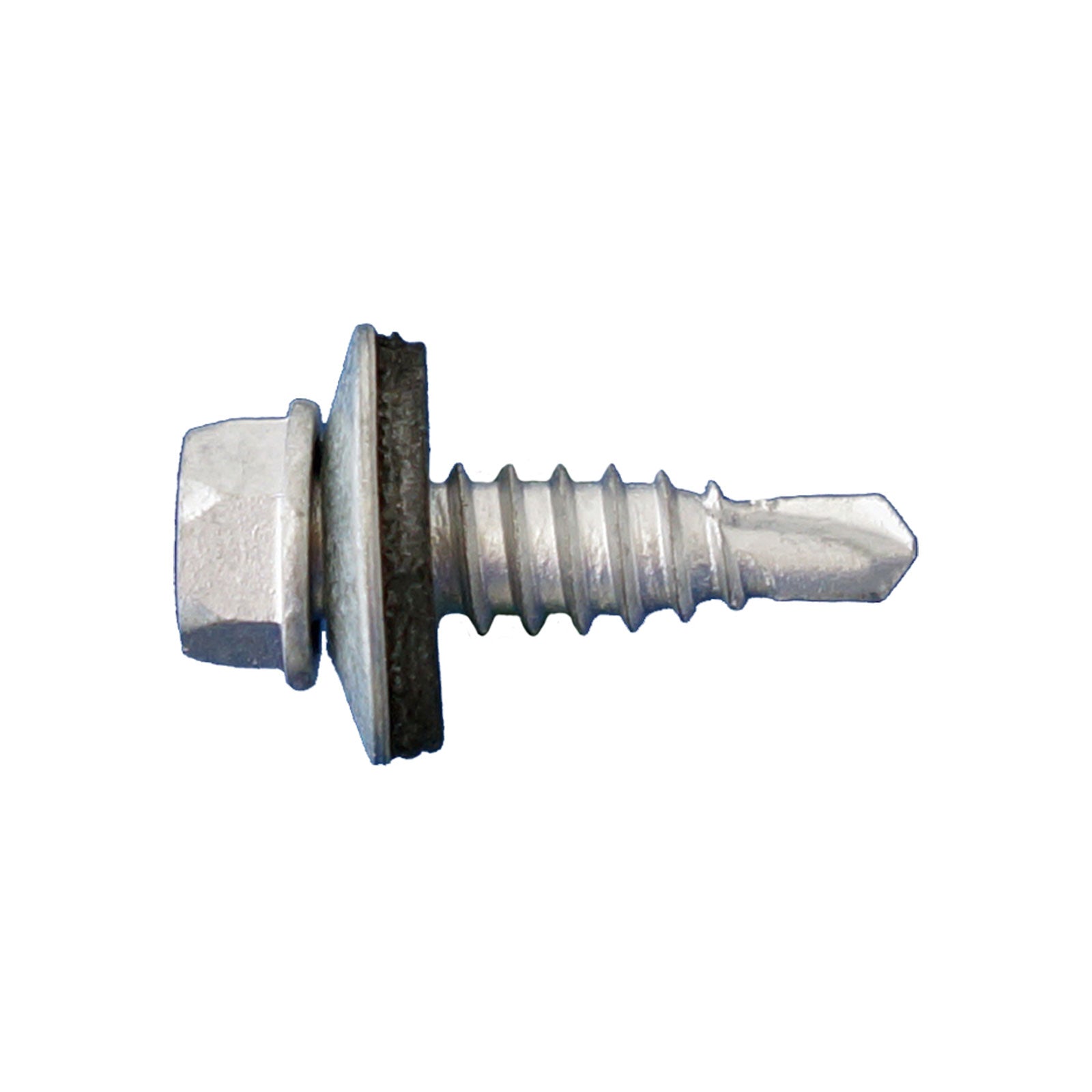 1/4" x 7/8" Self-Drilling Metal Screw w/Washer, Hex Head - Dagger-Guard Coating, Pkg 2500