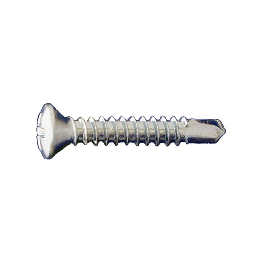 #10 x 3/4" Self-Drilling Metal Screw, Phillips Oval Head - Zinc, Pkg 7000