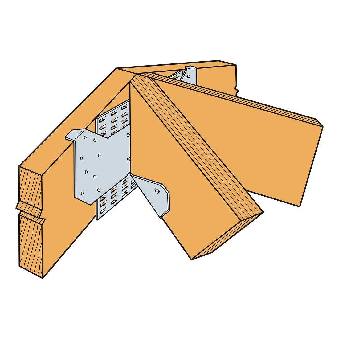 Ridge Rim Connection Simpson HRC1.81 Hip-Ridge Connector - Galvanized – Fasteners Plus