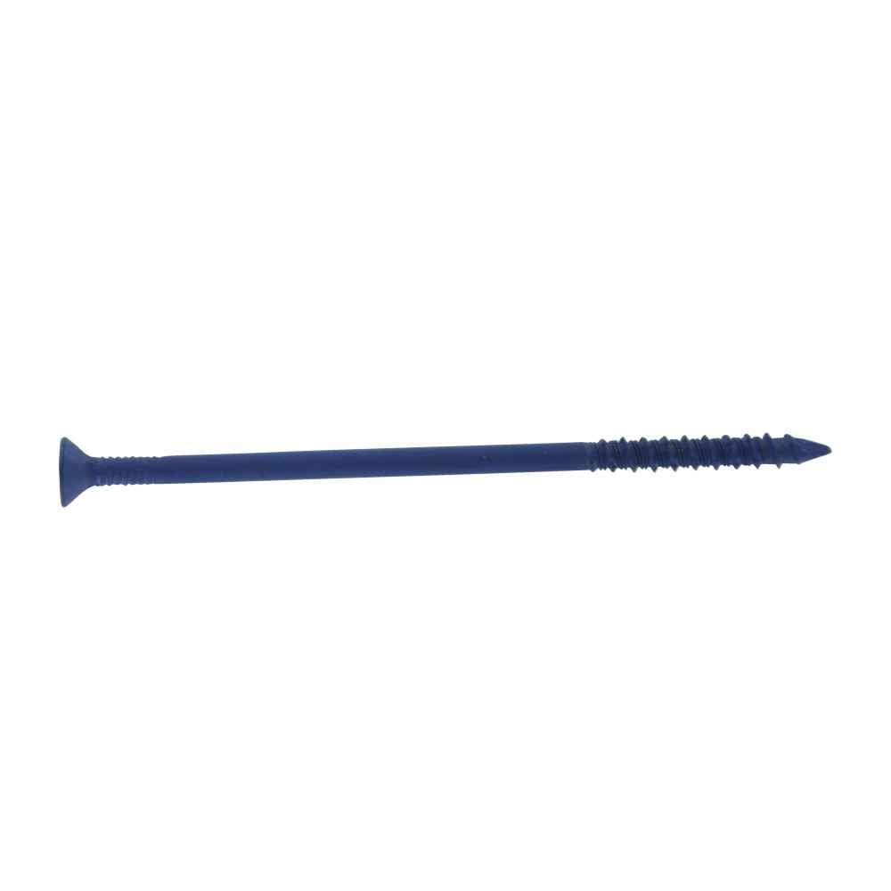 1/4" x 5" Tapcon Blue Flat Head Concrete Screw, T-25 Star Drive, Pkg 100