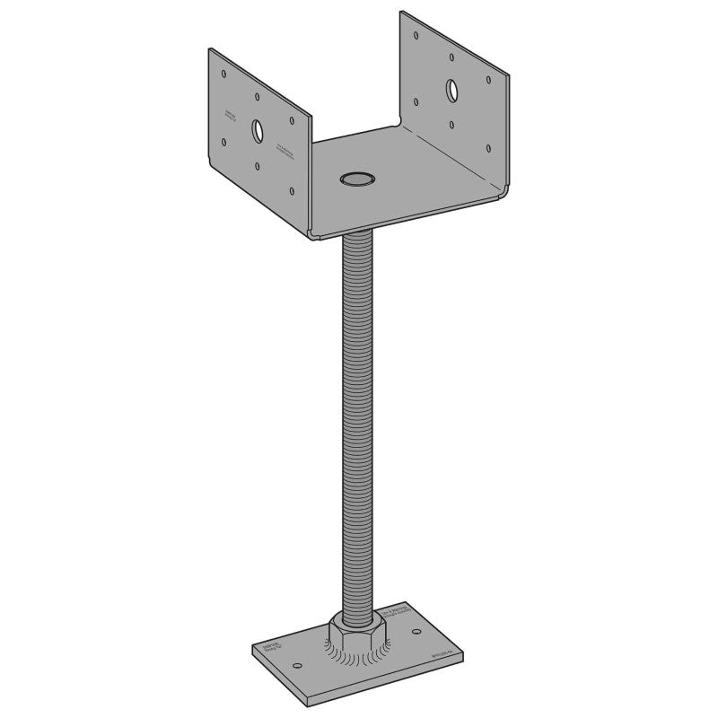 Simpson PPBF66 6x6 Adjustable Porch Post Base- Gray Painted