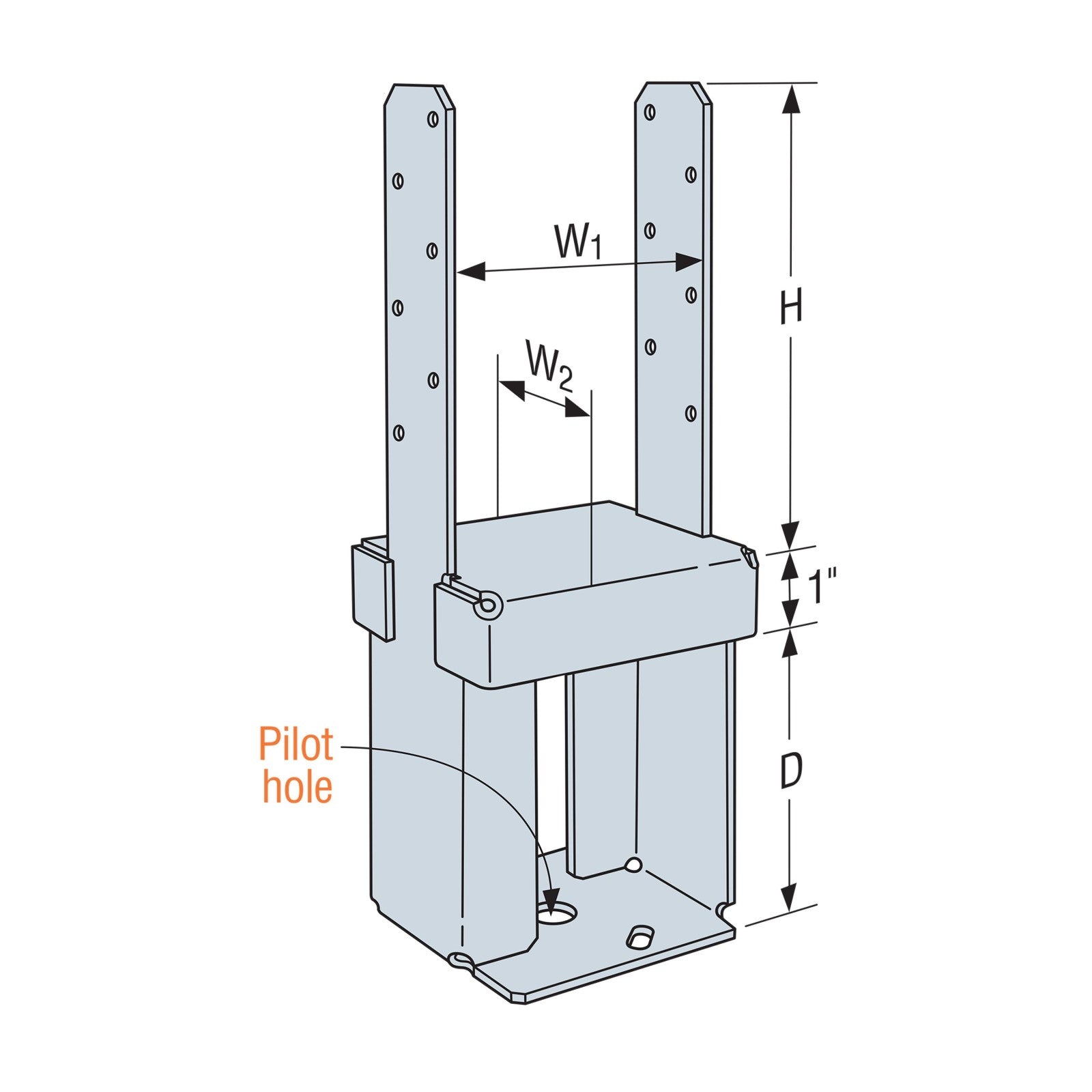 Simpson PPB446Z 4X4 Porch Post Base 6 inch Depth Zmax Finish image 2 of 2