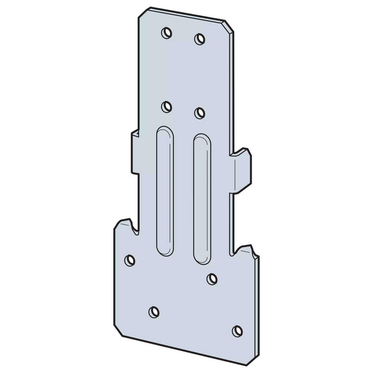 Simpson RSP4B Reversible Stud-Plate Tie - G90 Galvanized – Fasteners Plus