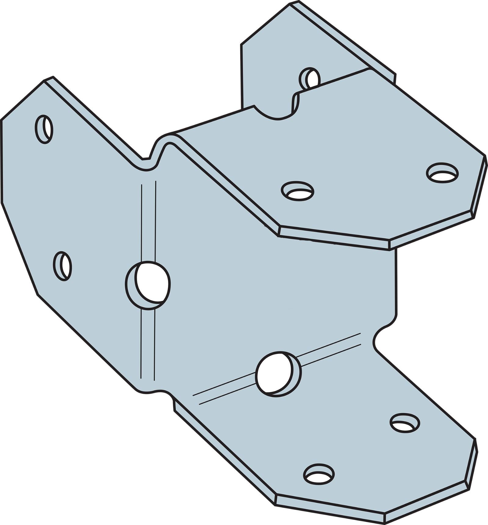 Simpson RTB22 2x2 Rigid Tie Bracket 1 Pc Galvanized image 1 of 2