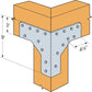 Simpson RTC44 4x Rigid Tie Corner Galvanized image 1 of 3 image 2 of 3