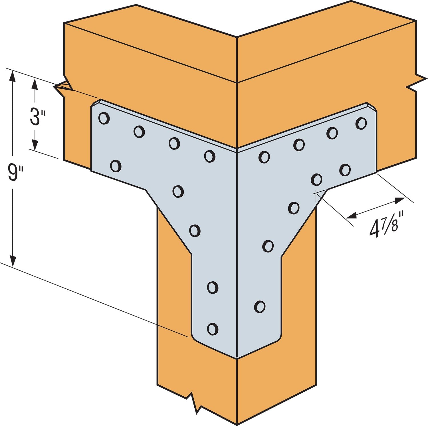 Simpson RTC44 4x Rigid Tie Corner Galvanized image 1 of 3 image 2 of 3