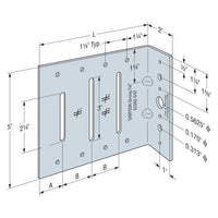 SCS62-5/118 Seismic Bypass Framing Connector