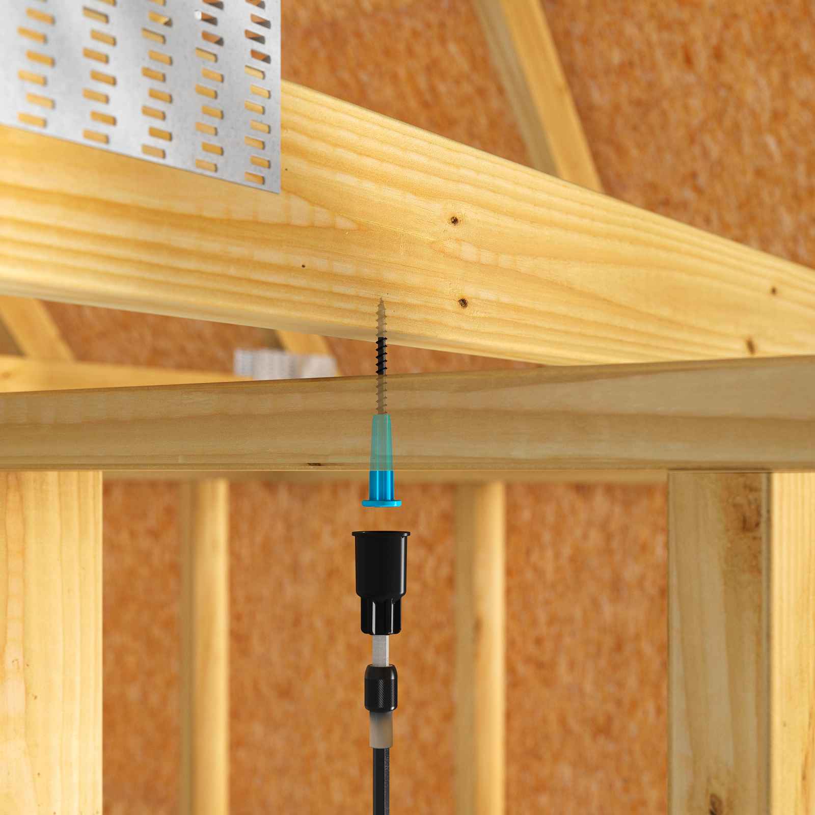 Simpson 0.140" x 3-1/2" SDPW Deflector Screw - Blue E-Coat