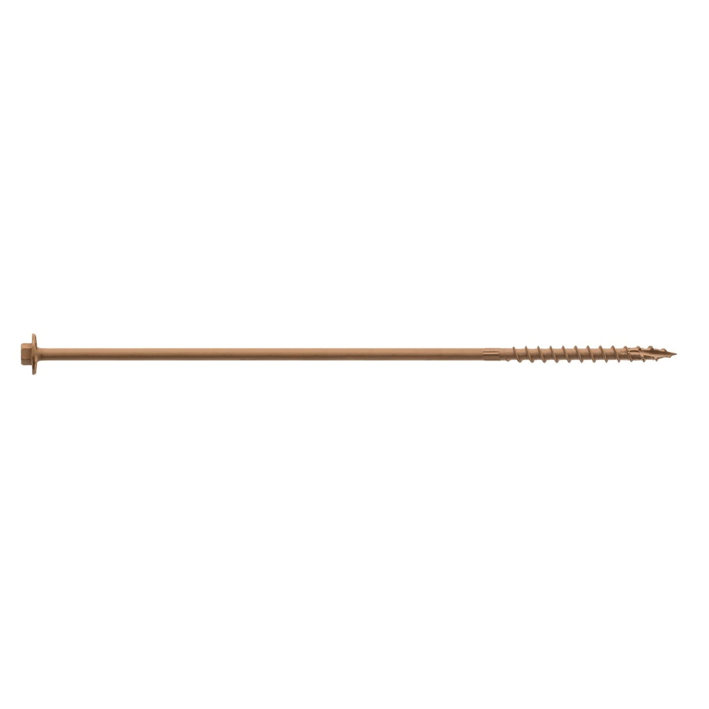 0195 inch x 10 inch StrongTie SDWH Timber Hex Screw Double Barrier Coating Pkg 50