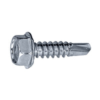 #10 x 3/4" Self-Drilling Metal Screw, Hex Head- Zinc, Pkg 6000