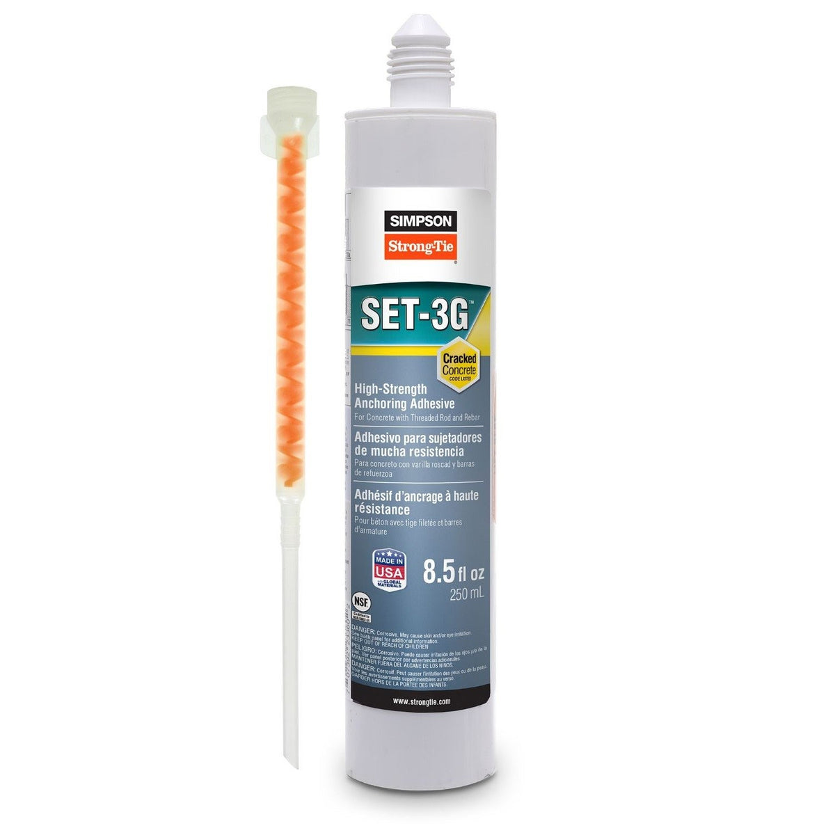 Strong-Tie SET-3G10 - 8.5 Oz. Epoxy Anchor w/Nozzle, Pkg 1 – Fasteners Plus