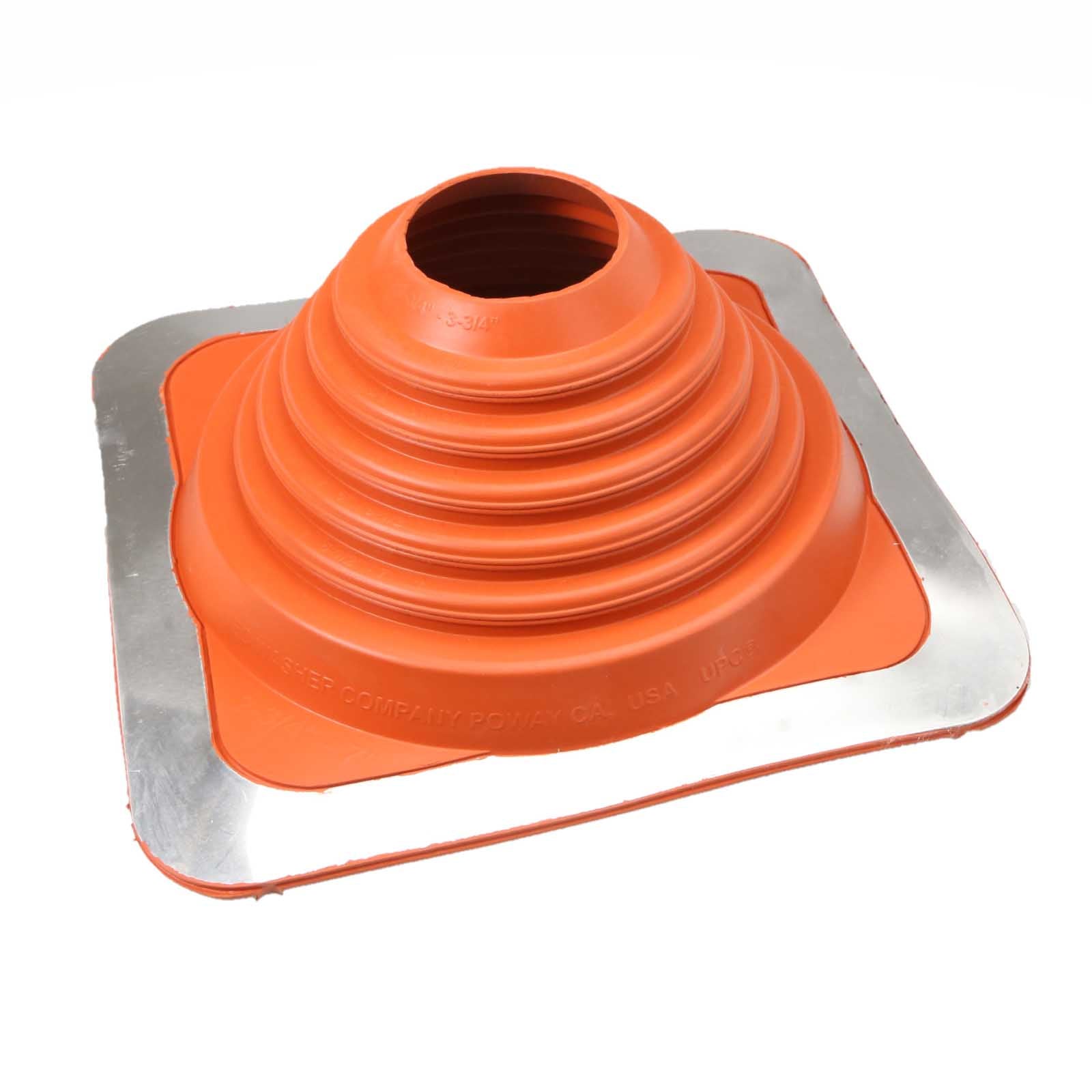 #4 Roofjack Square Silicone Pipe Flashing Boot Red