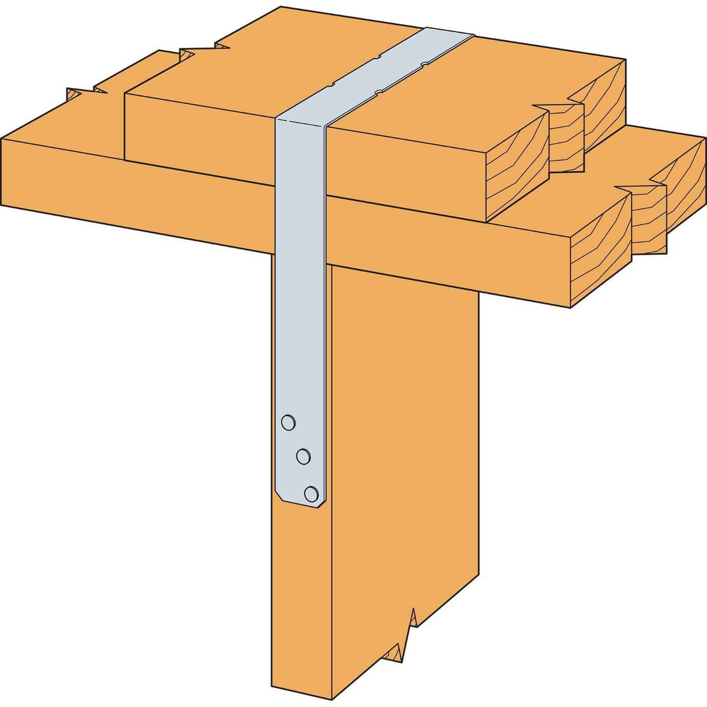 Simpson SP8 7516 inch X 8516 inch Stud Plate Tie Galvanized image 1 of 3 image 2 of 3 image 3 of 3