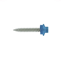 #10 x 1 inch SS Woodbinder Metal Roofing Screw Blue Pkg 250 image 1 of 2