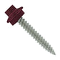 #10 x 1 inch SS Woodbinder Metal Roofing Screw Burgundy Pkg 250 image 1 of 2