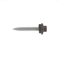 #10 x 1 inch SS Woodbinder Metal Roofing Screw Charcoal Gray Pkg 250 image 1 of 2
