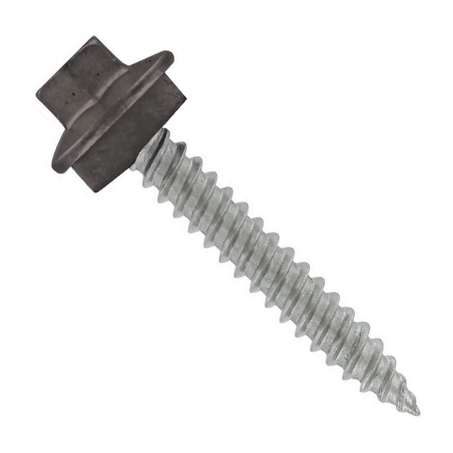 #10 x 1 inch SS Woodbinder Metal Roofing Screw Charcoal Gray Pkg 250 image 1 of 2