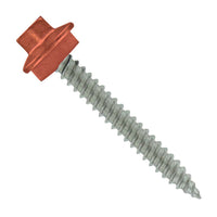 #10 x 112 inch SS Woodbinder Metal Roofing Screw Copper Pkg 250