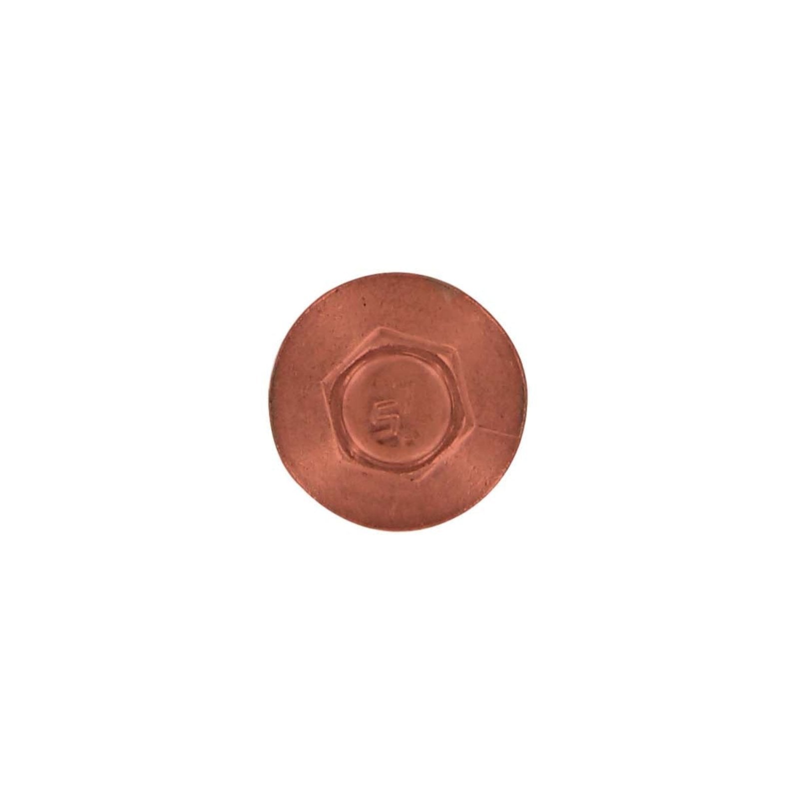 #10 x 1 inch SS Woodbinder Metal Roofing Screw Copper Pkg 250 image 2 of 2